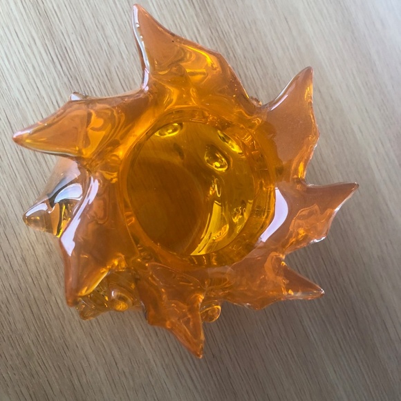Stunning 18 Karat Orange Urchin Vase l Glass - Picture 2 of 7